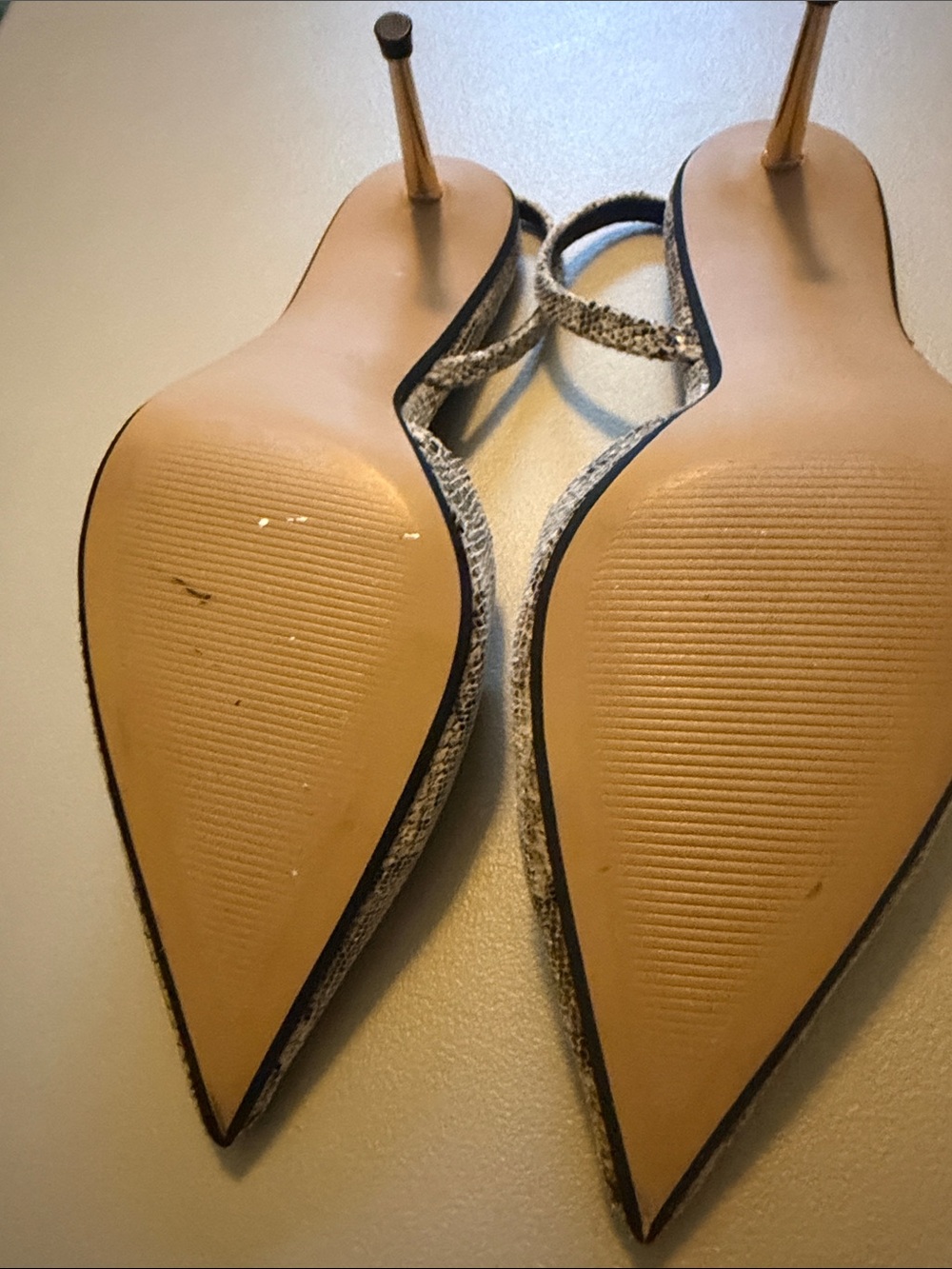Express Snake-Print Slingback Pointed Heels in Gray and Black*NWOT or BOX. - Picture 7 of 8